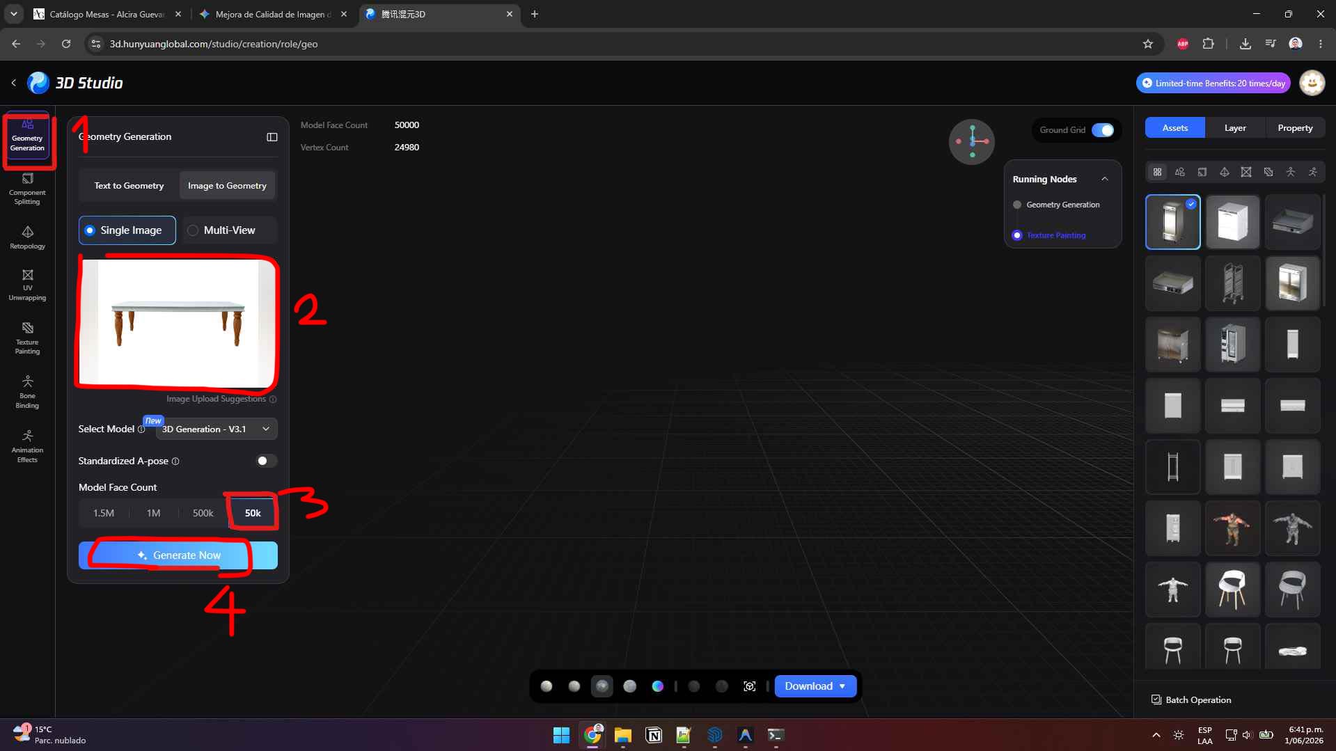 Subir a Hunyuan 3D Studio